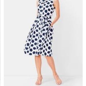 Talbots NWT Shirtdress | Sleeveless | Fit & Flare | Polka Dots | Size 8P